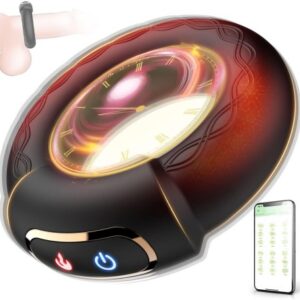 9 Vibrations Heating Penis Ring Vibrator – App Controlled Silicone Design