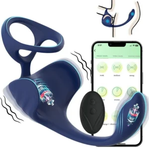 App Control Cock Ring with Prostate Massager – Rechargeable Vibrating Design