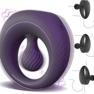 Vibrating Cock Ring with 360° Adjustable Bead – Waterproof Silicone Design
